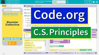 Code.org Lesson 2.2 Lists Investigate | Tutorial with Answers | Unit 6 C.S. Principles