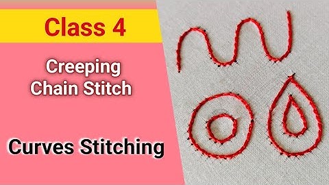 Class 4🪡 ആരി Aari Creeping Chain Stitch | Malayalam Tutorial for beginners