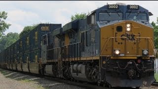 CSX trains at Voorheesville, NY 7/6/2013
