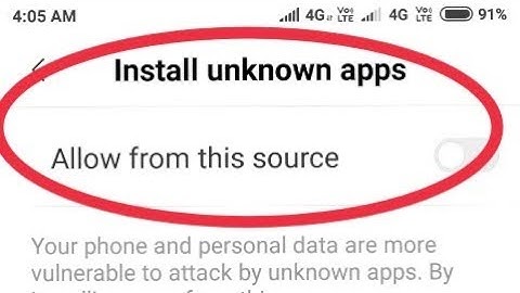 Install unknown apps || Allow from this source in Redmi Note 5 Pro