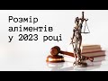 Розмір аліментів у 2023 році. Аліменти 2023.