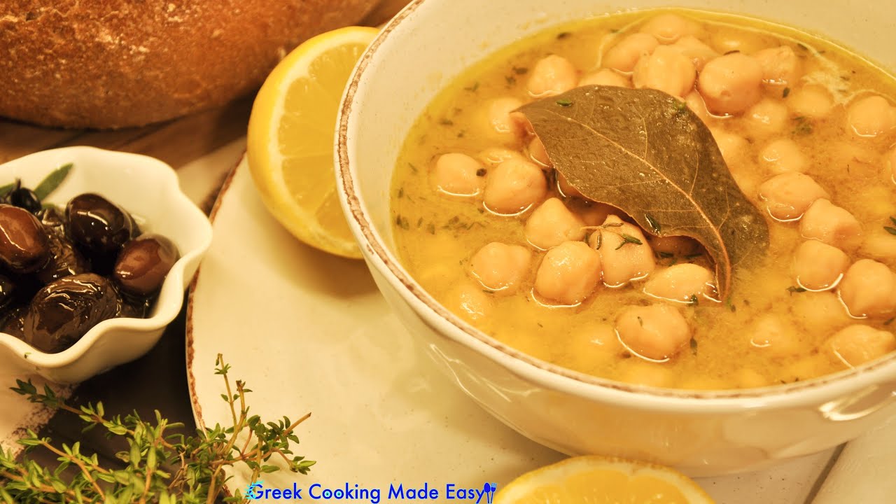 Greek Chickpea Soup for Fasting and Vegan - Revithosoupa - Ρεβιθόσουπα | Greek Cooking Made Easy