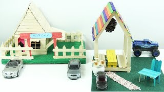 How to make a beautiful house with icecream sticks/ Popsicle Stick House