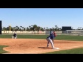 Hanley Ramirez works on picking balls out of the dirt during a drill at Boston Red Sox spring traini