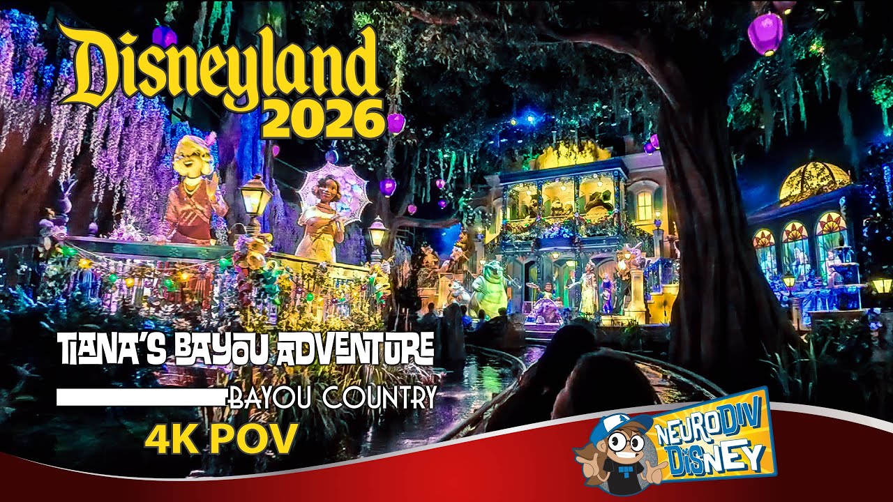 Tiana’s Bayou Adventure FULL Ride 4K POV at Disneyland Park  | + Sensory Warnings