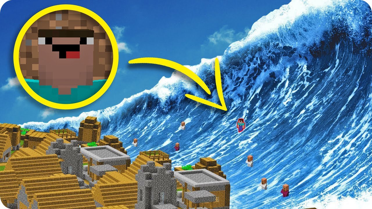 NOOB MINECRAFT VS TSUNAMI TROLL RETO DE LA BASE NOOB CASA 