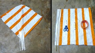 Plastic Bag Kite Making Tutorial 🪁 Easy & Strong Homemade Kite