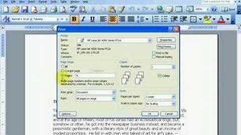 Print dialog in Word