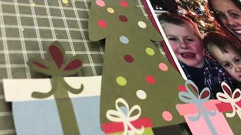 Two Page Scrapbook Layout Process Video Using Only 6x8 Paper Pad: Holly Jolly