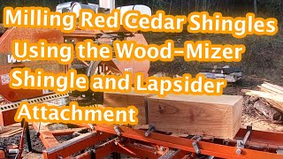 Milling Cedar Shingles Using the Shingle &amp; Lapsider Attachment on a Wood-Mizer LT35 Portable Sawmill