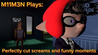 M11M3N Plays Hello Neighbor - Perfectly Cut Screams And Funny Moments Anniversary Special