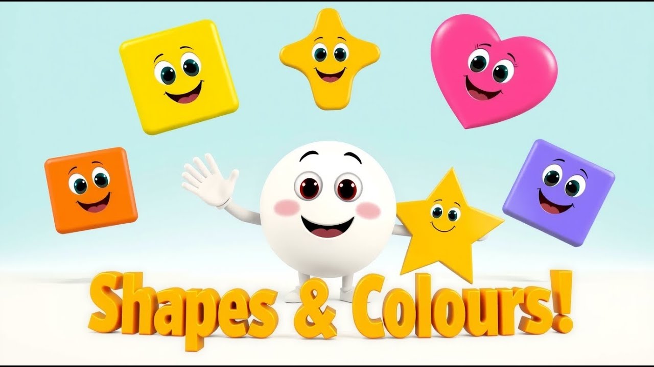 Shapes and Colours | Shapes Rhymes | Colours Rhymes | Toddlers Rhymes, Kids Rhymes, Toddlers songs