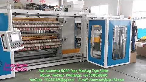 Full automatic BOPP Tape & Masking Tape Slitter(+8615995593890)(lucia@hhmmach.com)www.hhmmach.com