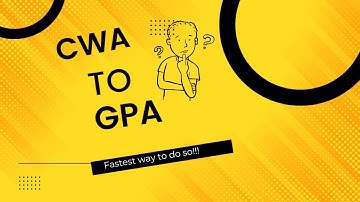 CWA TO GPA: Free, Fastest and easiest way to do so!!!