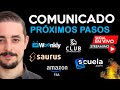 COMUNICADO [SAURUS, WOONKLY, SCUELA, CLUB EMPRENDEDORES, AMAZON FBA]