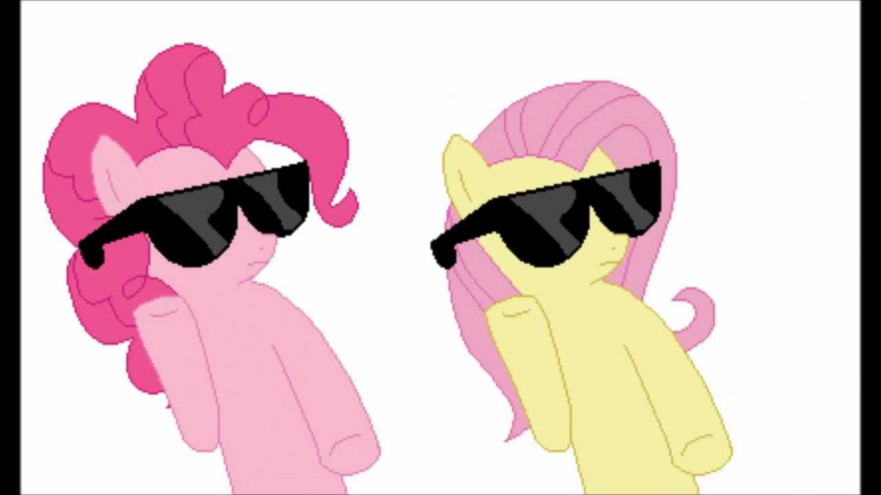 Fluttershy and pinkie pie Dance to music - YouTube