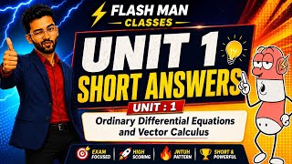 UNIT 1 | Ordinary Differential Equations and Vector Calculus | Short Answers | R25 | R22 | R18 JNTUH