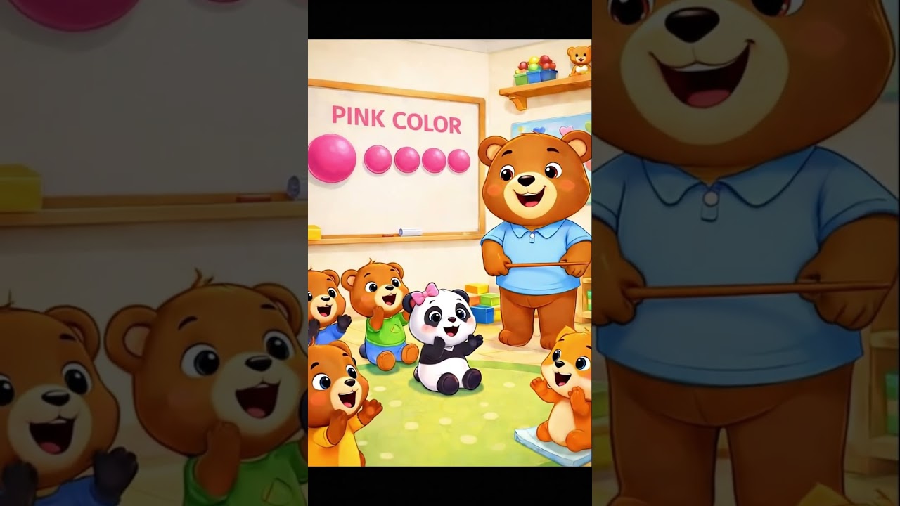 Pink color 💗 || Learn colors with Bear 🐻