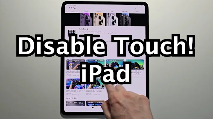 iPad: How to Disable Touch Screen!
