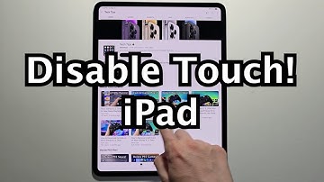 iPad: How to Disable Touch Screen!