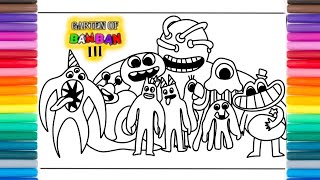 NEW GARTEN of BanBan Chapter 3 | Coloring pages | Drawing tutorial #gartenofbanban3 #banban3 #draw
