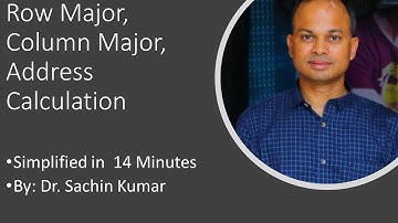 Row Major, Column Major and Address Calculation of Array