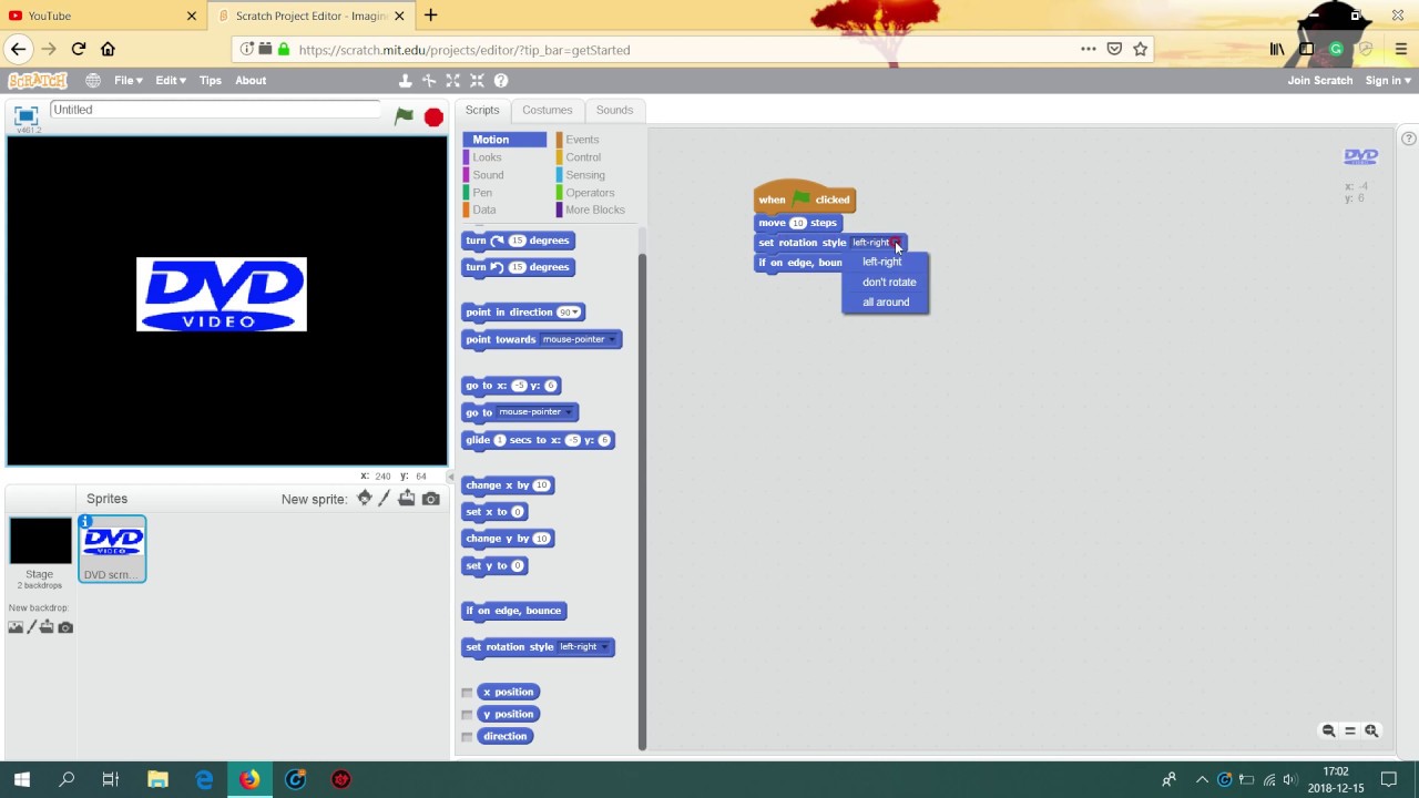 How to make a DVD screensaver in Scratch! 