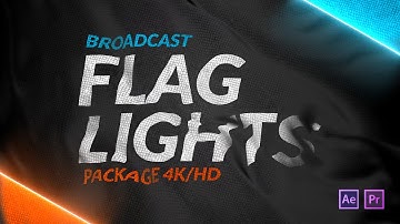 Broadcast Flag Lights 4K HD (After Effects Template, Premiere Pro 2019 Essential Graphics MOGRTs)