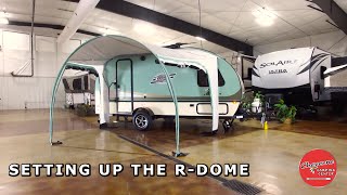 how do i set up an r-dome on my r-pod?