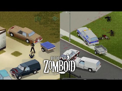 Project Zomboid - Прицепы к машине - Игра без модов - Случайное событие на дороге