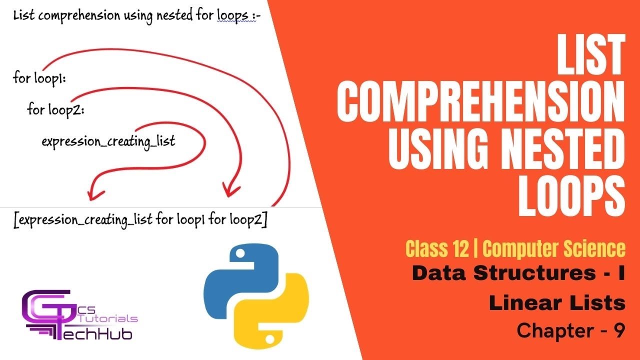 CLASS 12 | LIST COMPREHENSION | NESTED LOOPS | DS | CS - YouTube