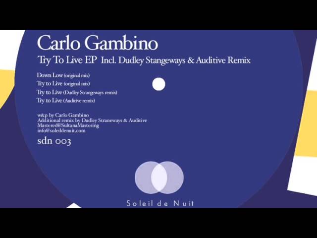 Ver Carlo Gambino - Down Low (Original Mix) SDN003 en YouTube Ver Carlo Gambino - Down Low (Original Mix) SDN003 en YouTube