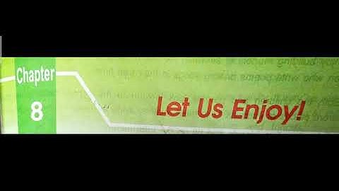 Social Science Class 3rd Chapter 8 Let Us Enjoy!(Part1)