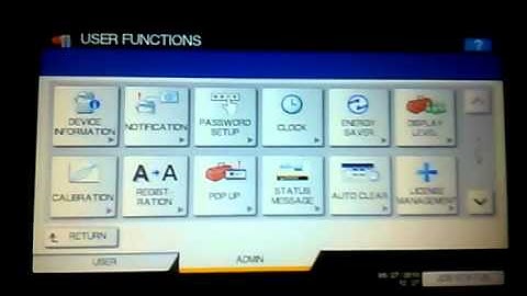 Calibrate touch screen Toshiba estudio series