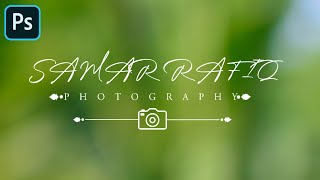 How to Create Handwritten Signature LOGO for Photography very easy ........