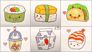 Vẽ đồ ăn thức uống cute đáng yêu, vẽ hình cute | Draw so cute #41 ...