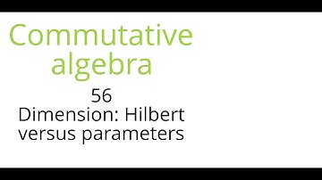 Commutative algebra 56: Hilbert polynomial  versus system of parameters