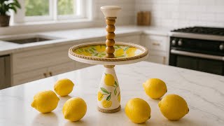 I Made a Display Stand from a Glass Pot Lid and a Glass Bottle! You Won't Believe It! 🍋