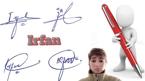 Irfan name signature style#name  signature with arooj