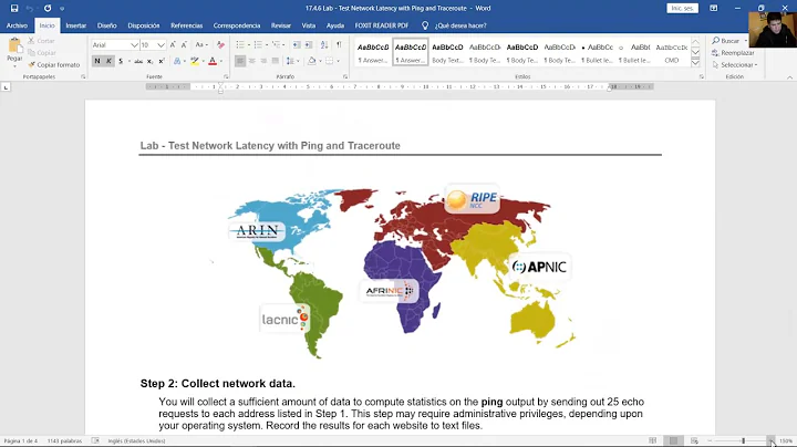 17.4.6 Lab - Test Network Latency with Ping and Traceroute