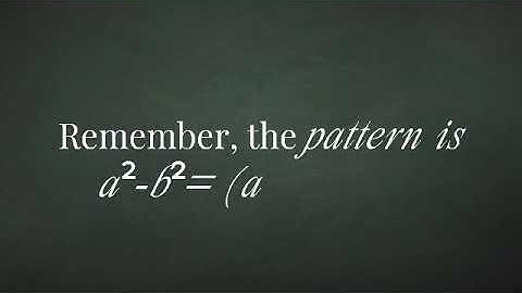 Factoring the Difference of Two Squares | Grade 8 Math