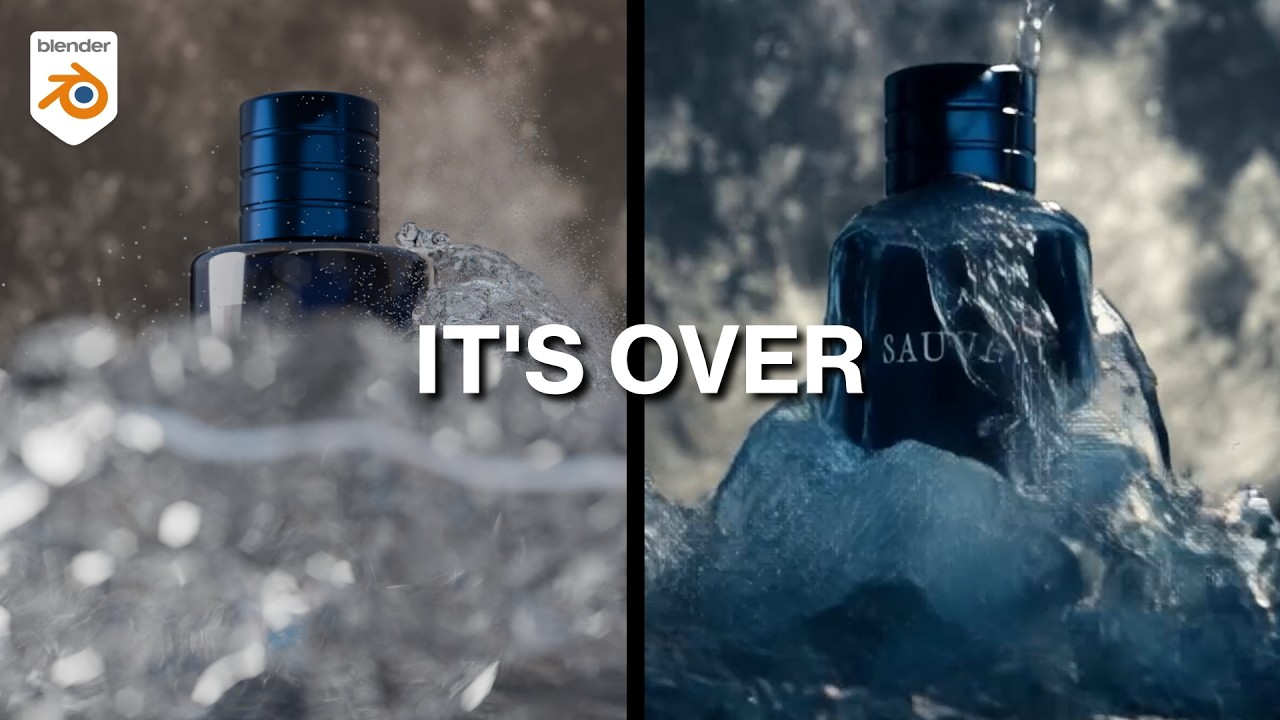 I Replaced Blender's Liquid Simulation with AI