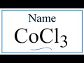 Ionic Compounds and Cobalt Chemistry