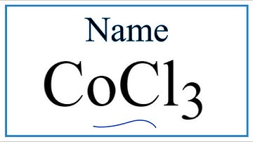How to Write the Name for CoCl3