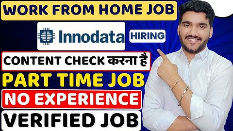Innodata Work From Home Jobs 2025 | Part Time Jobs | Online Jobs At Home | Verified WFH Remote Jobs