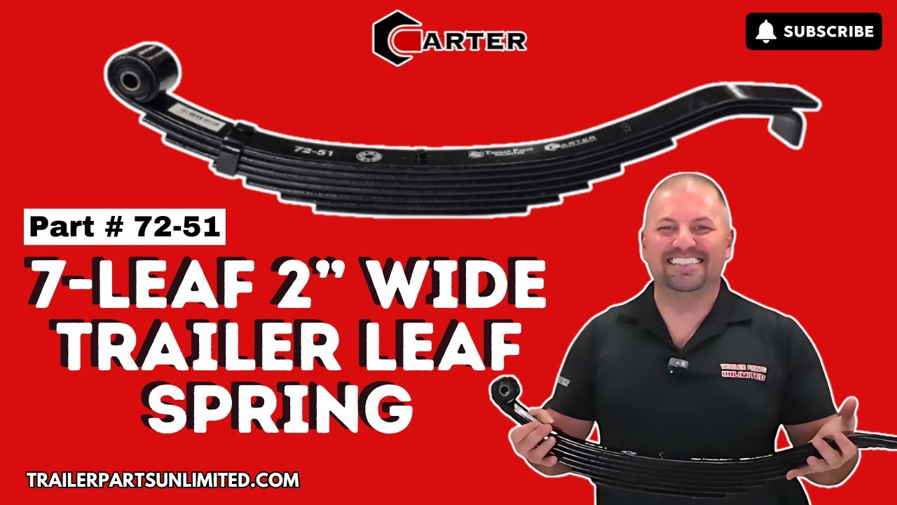 7-Leaf Slipper Spring w/ Hook End for 8,000-lb Trailer Axles