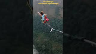Best bungee jumps at world second highest bungee  Kusma Nepal #shorts