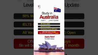 Australia Study Visa 2026 Intake Open | 50% Marks Eligible | IELTS 6.0 Accepted