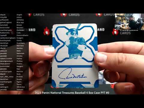 1/13/2024 2023 Panini National Treasures Baseball 4 Box Case PYT #9