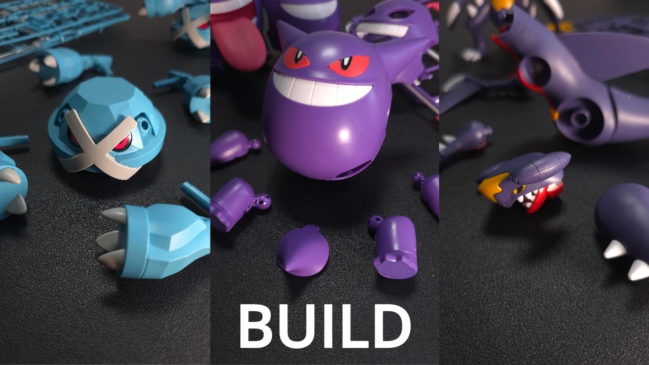 포켓프라 메타그로스,팬텀,한카리아스 조립 과정|🎃🛠🦈타임랩스 ASMR